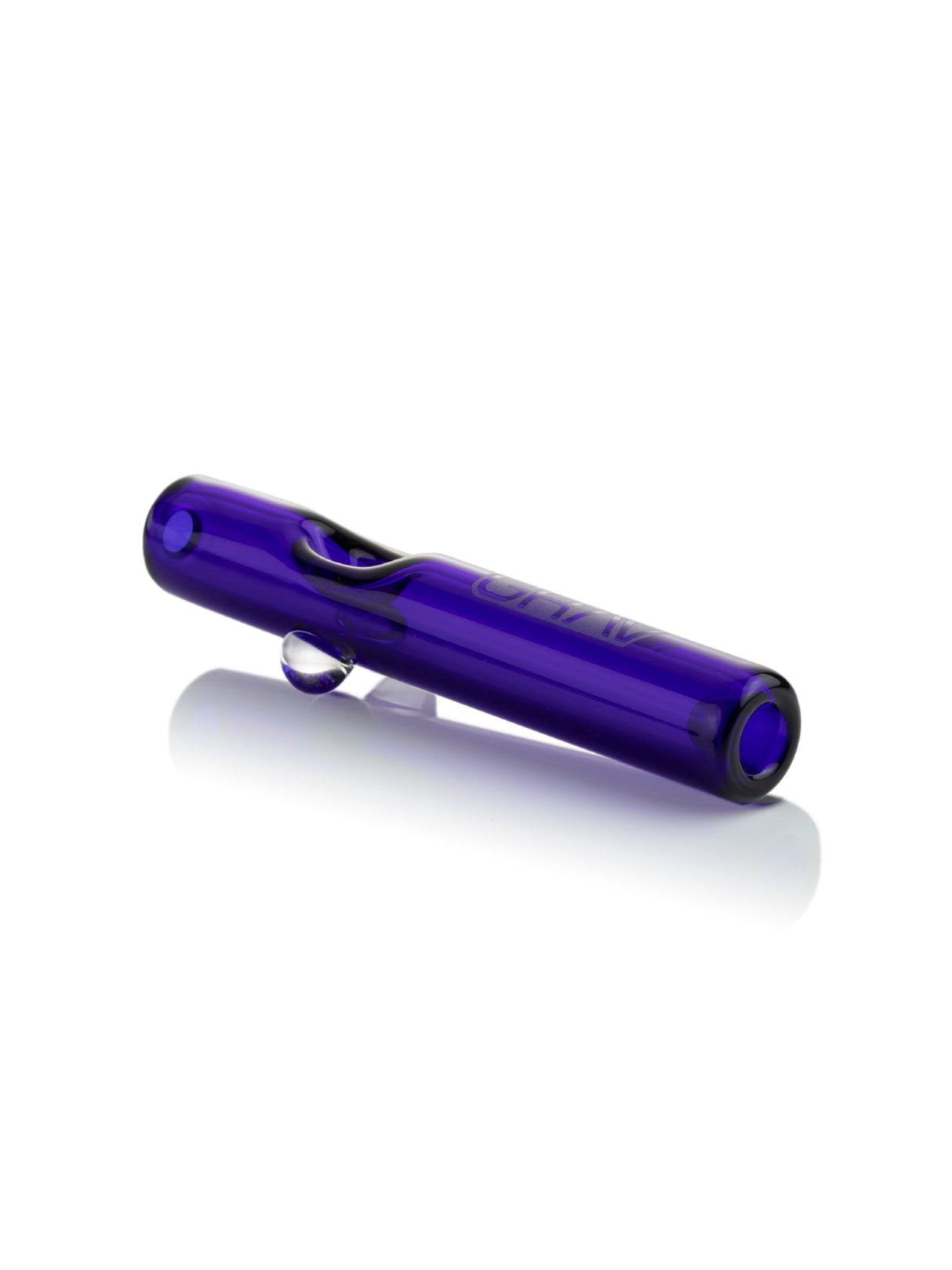 GRAV Mini Steamroller 5'' in Blue - Borosilicate Glass Hand Pipe Side View