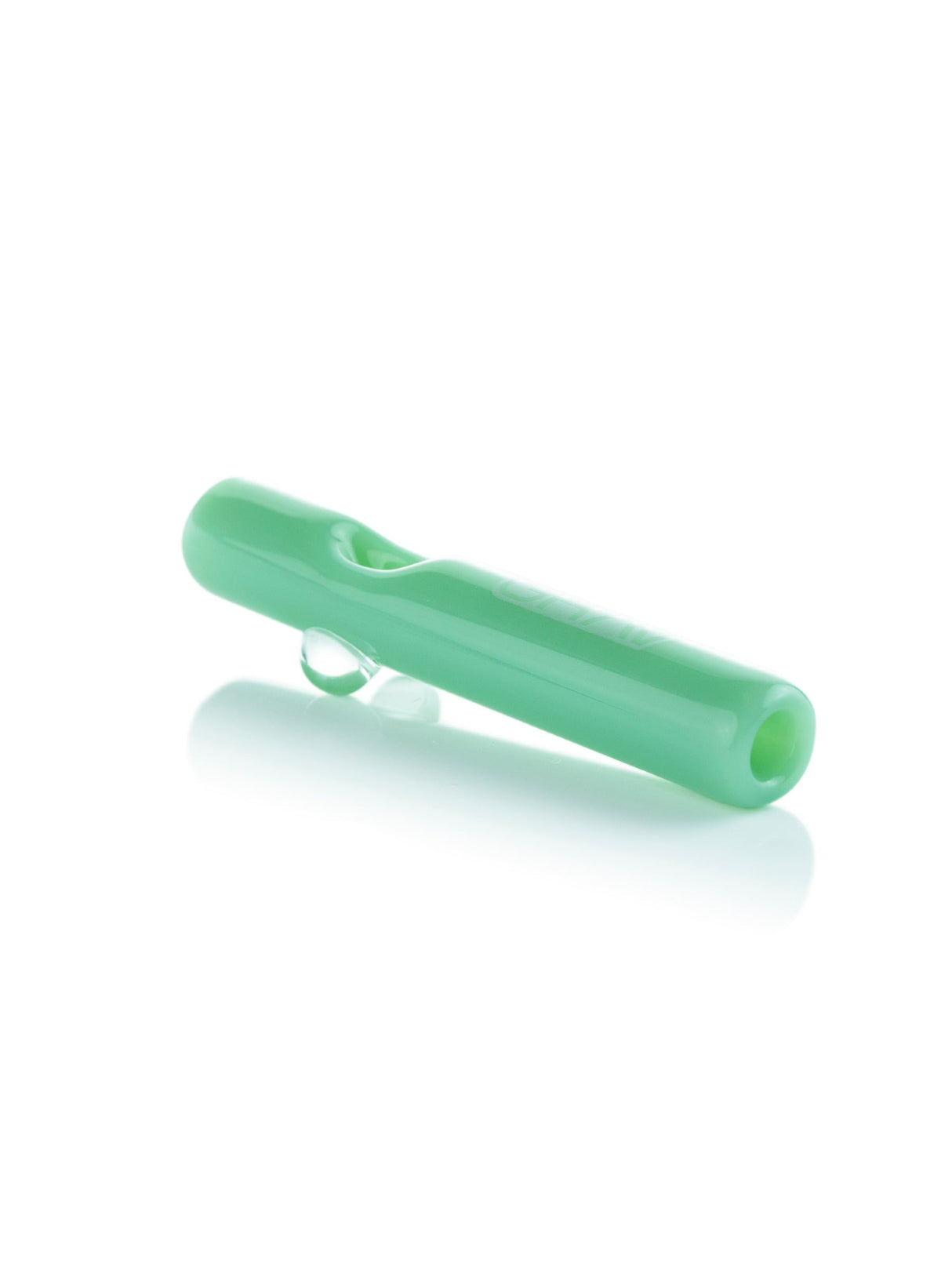 GRAV Mini Steamroller 5'' in Green - Borosilicate Glass Hand Pipe - Front View