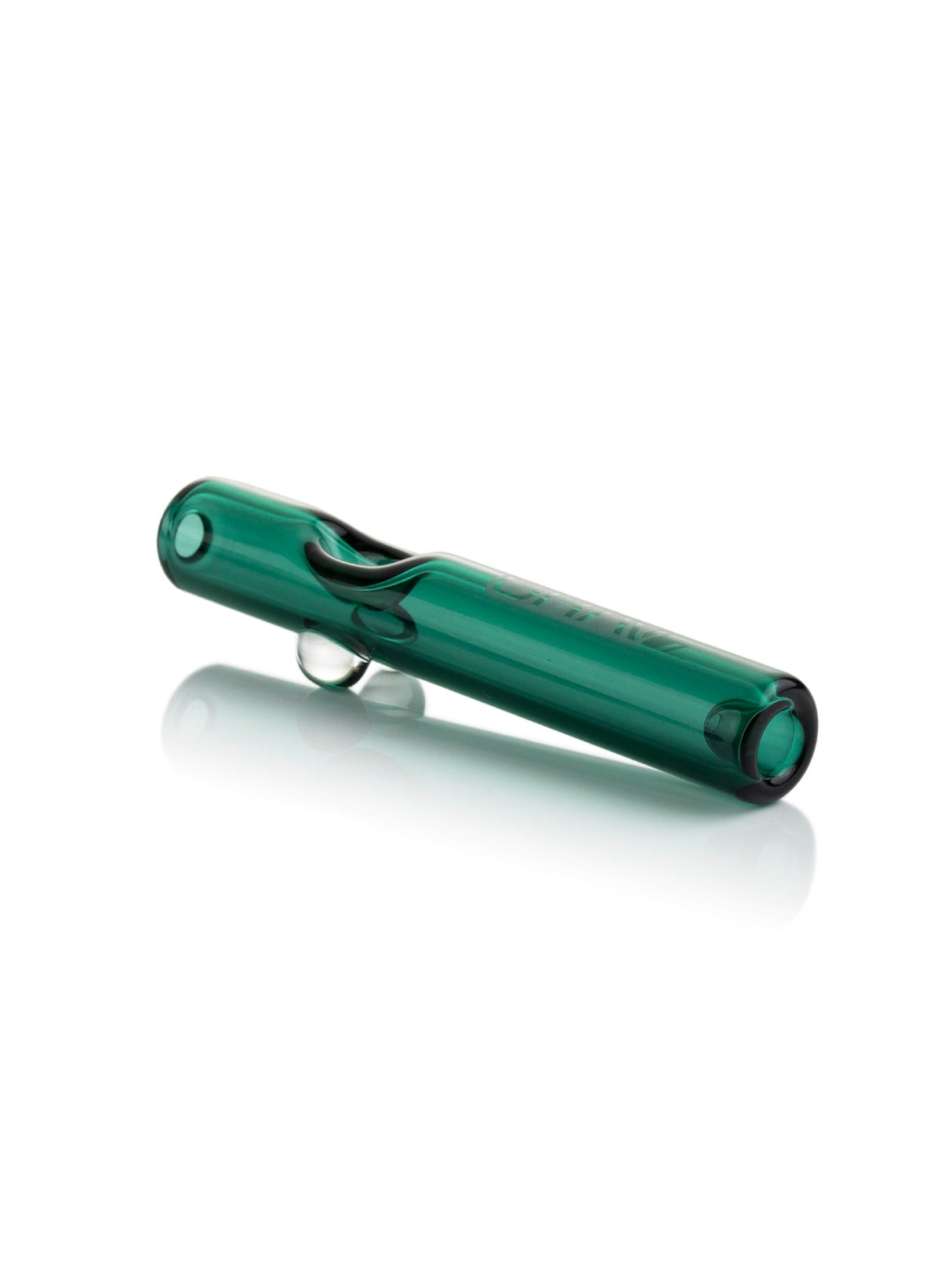 GRAV Mini Steamroller 5'' in Lake Green - Borosilicate Glass Hand Pipe - Front View