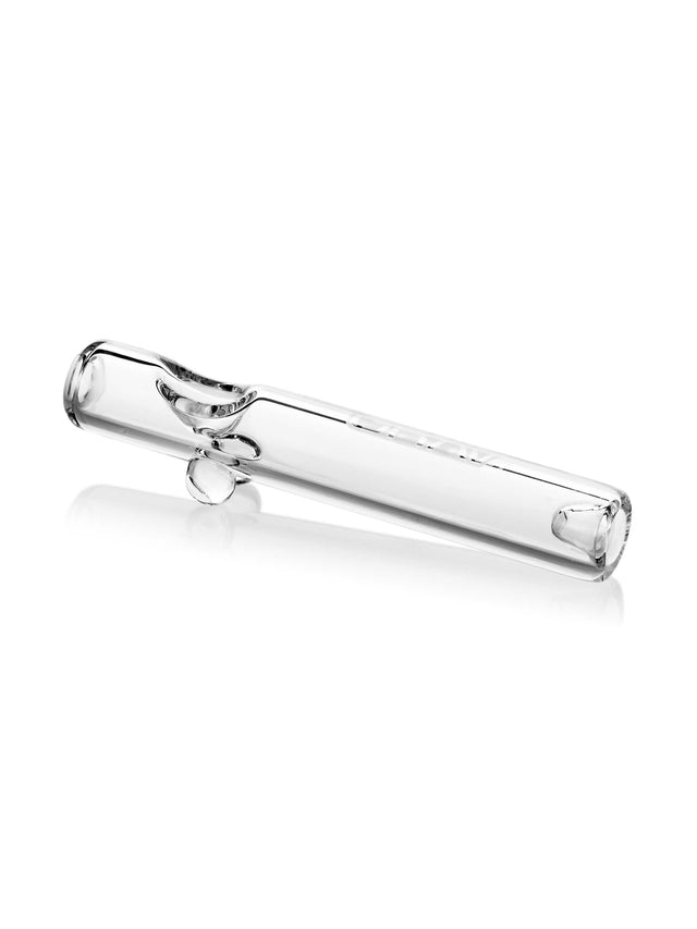 GRAV Mini Steamroller in Clear - Compact and Portable Borosilicate Glass Hand Pipe - Side View