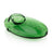 GRAV Pebble Spoon in Green - Compact Borosilicate Glass Hand Pipe with Deep Bowl