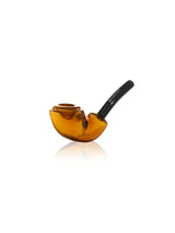GRAV Rocker Sherlock Pipe in Amber - 6.5" Borosilicate Glass Spoon Pipe - Side View