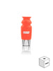 GRAV Silicone-capped Glass Crutch in Scarlet Orange, 10 Pack, Front View on White Background