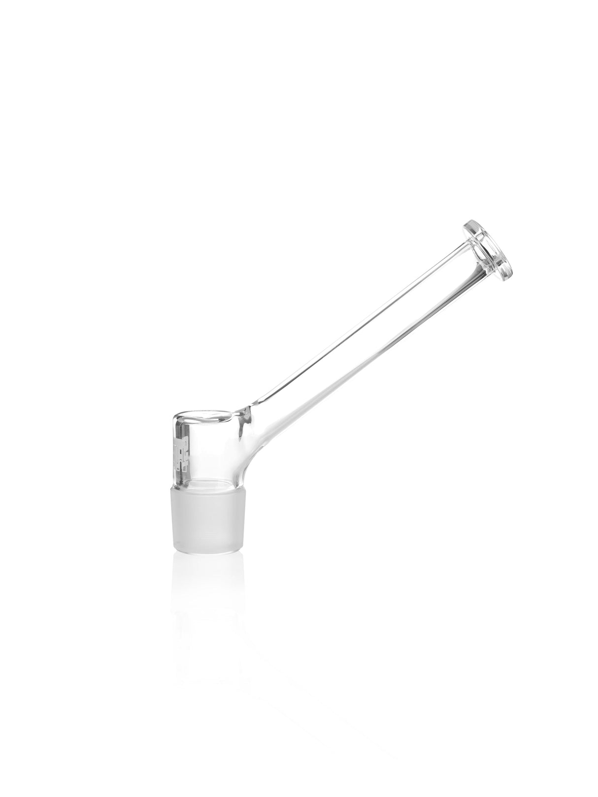 GRAV Stax Angled Mouthpiece made of Borosilicate Glass, 7" Height, Clear Design, Side View