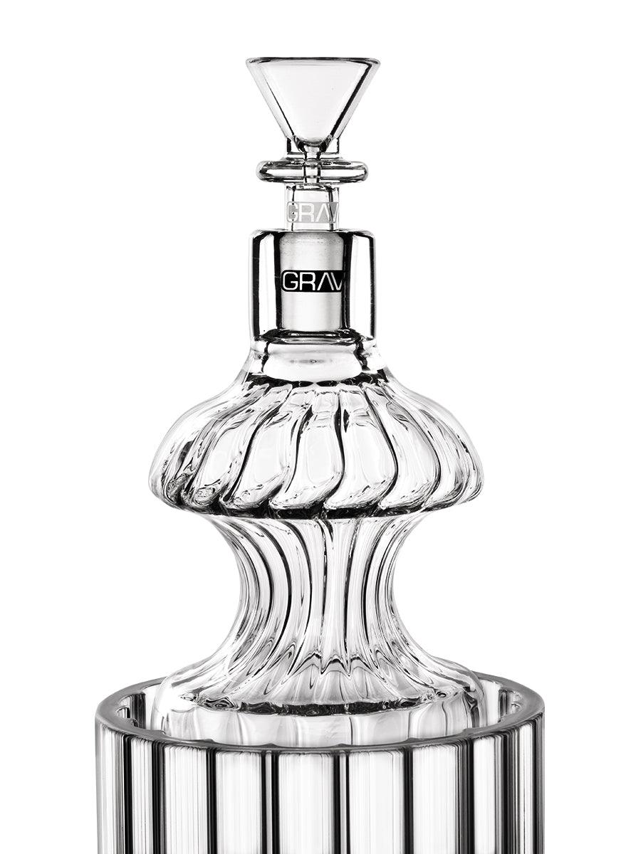 GRAV® Monarch Gravity Bong with clear glass and sleek design, front view on white background