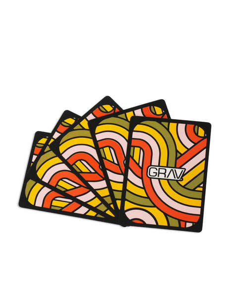 GRAV® Playing Cards with colorful abstract design, fan spread on white background