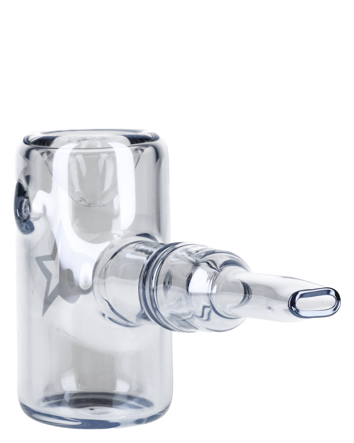 Valiant Distribution's Gray X-Chrome Fumed Sherlock Pipe - 5in with a deep bowl for dry herbs, side view