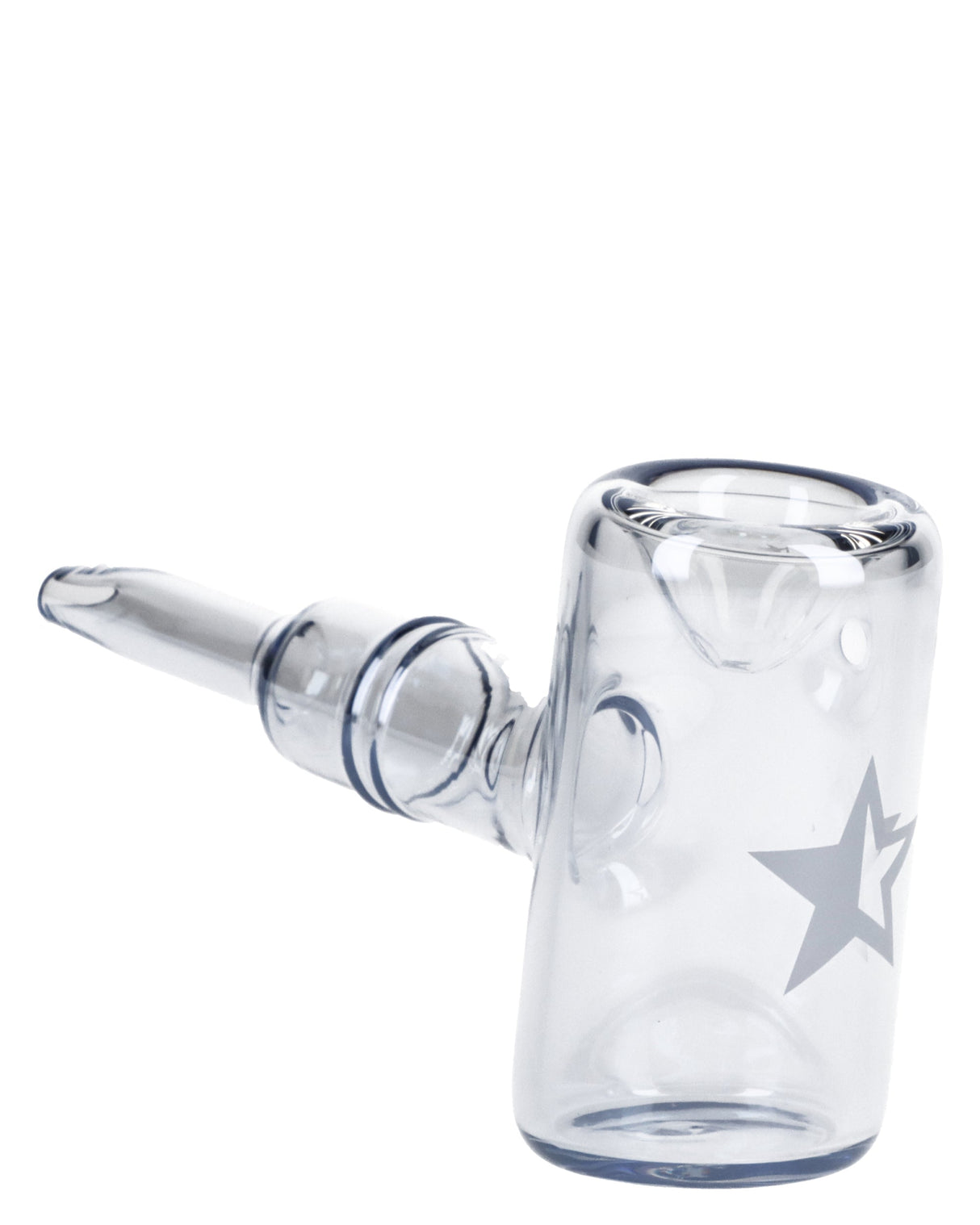 Gray X-Chrome Fumed Sherlock Pipe by Valiant Distribution, 5in, compact design for dry herbs