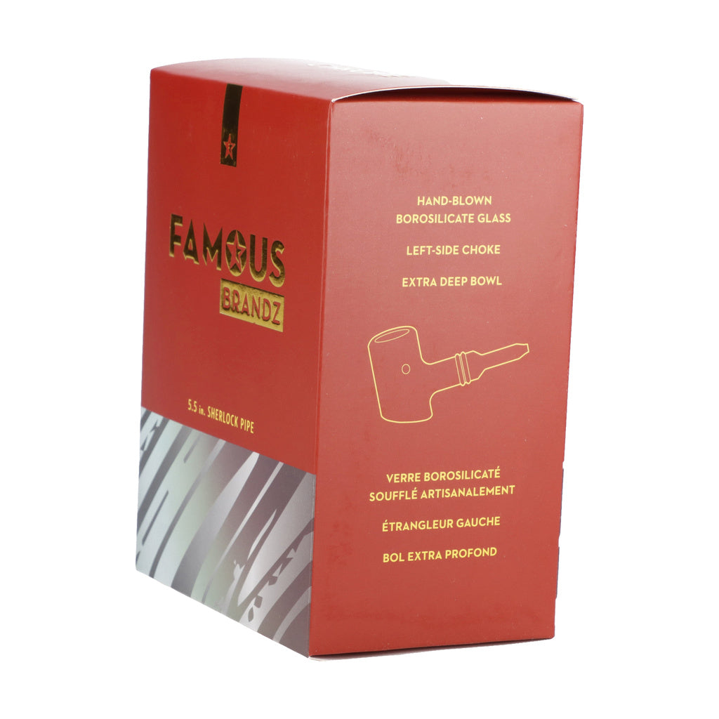 Gray X-Chrome Fumed Sherlock Pipe by Valiant Distribution in packaging - 5in