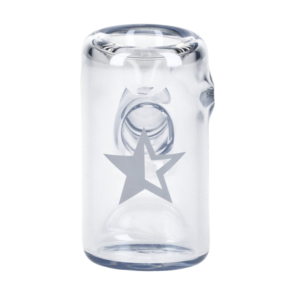 Compact Gray X-Chrome Fumed Sherlock Pipe by Valiant - 5" for Dry Herbs, Front View