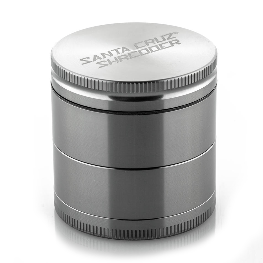 Santa Cruz Shredder Small 4-Piece Grinder in Gun Metal, Compact Aluminum Design for Dry Herbs