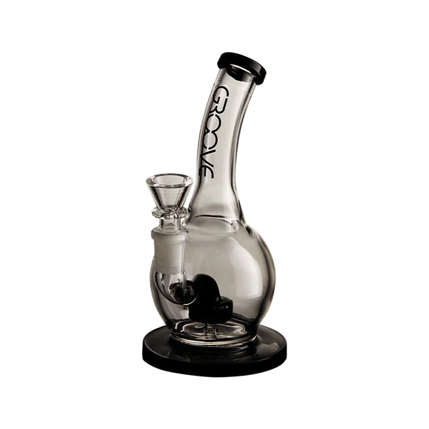 Groove 7" Bubbler Rig with Sturdy Base for Concentrates - Front View