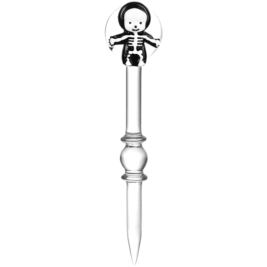 Halloween Assortment 2-in-1 Glass Dab Tool & Carb Cap | 5.5" | 30mm | 5 Pack