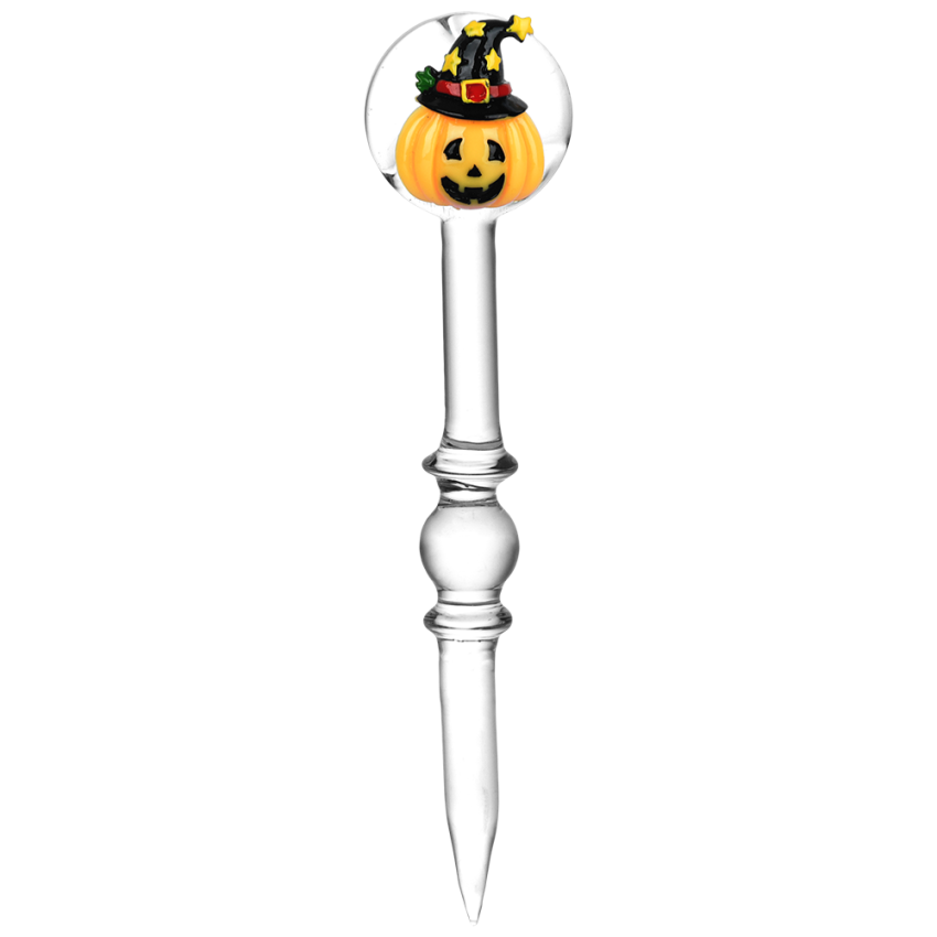 Halloween Assortment 2-in-1 Glass Dab Tool & Carb Cap | 5.5" | 30mm | 5 Pack