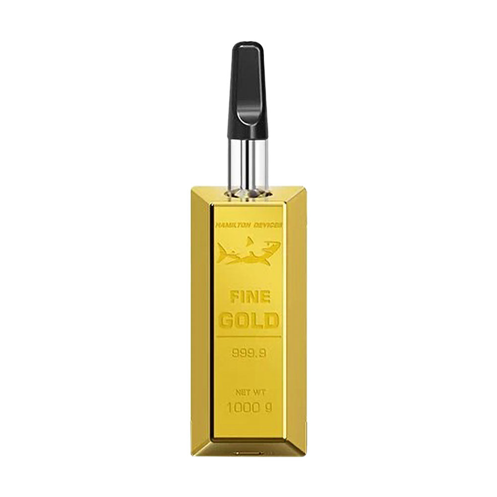 Hamilton Devices Gold Bar 510 Vape Battery, Zinc Alloy, 480mAh, front view on white background