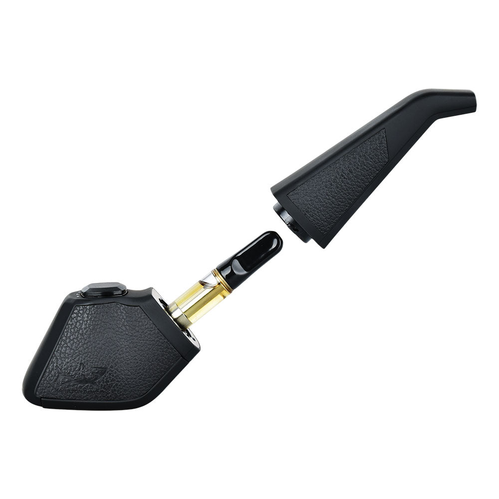 Hamilton Devices PB1 510 Vape - 500mAh in black with cartridge attached, side view