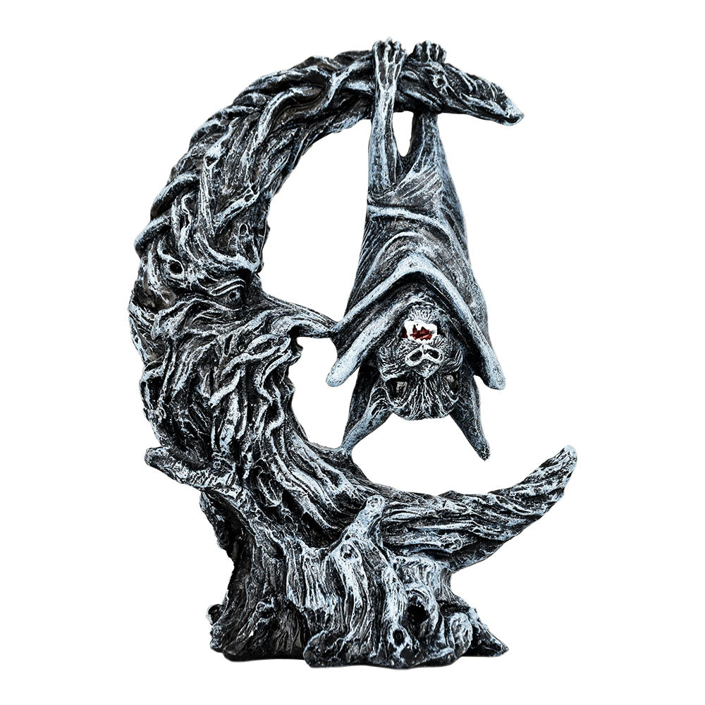 5" Hang In There, Batty Figurine, black polyresin, front view on white background