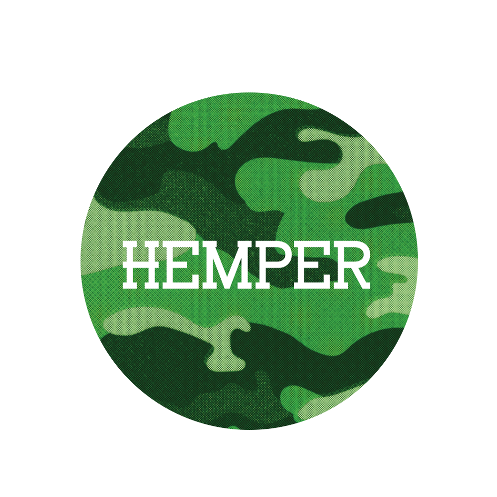 Hemper 8" Shock Absorbent Glass Pad in Camo Design, Silicone & Borosilicate Glass
