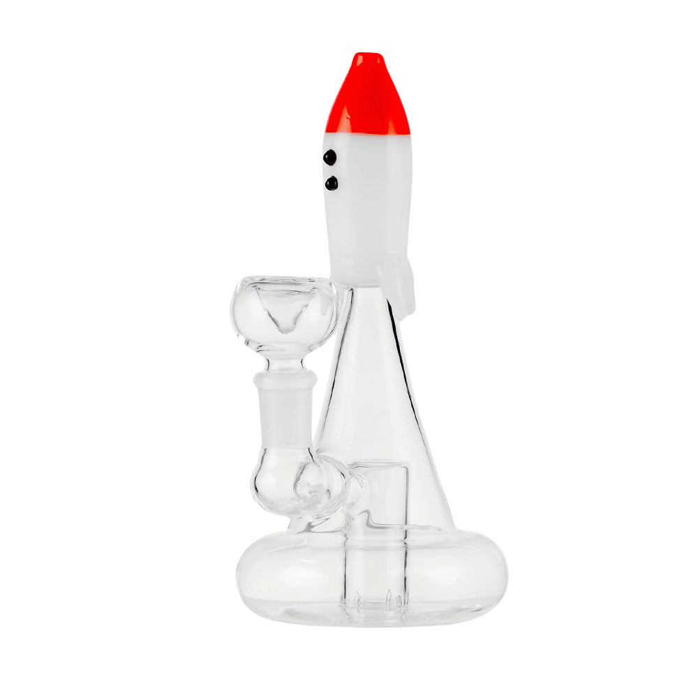 Hemper Blast Off Water Pipe, Borosilicate Glass, Rocket Shape, 7.5" - Front View