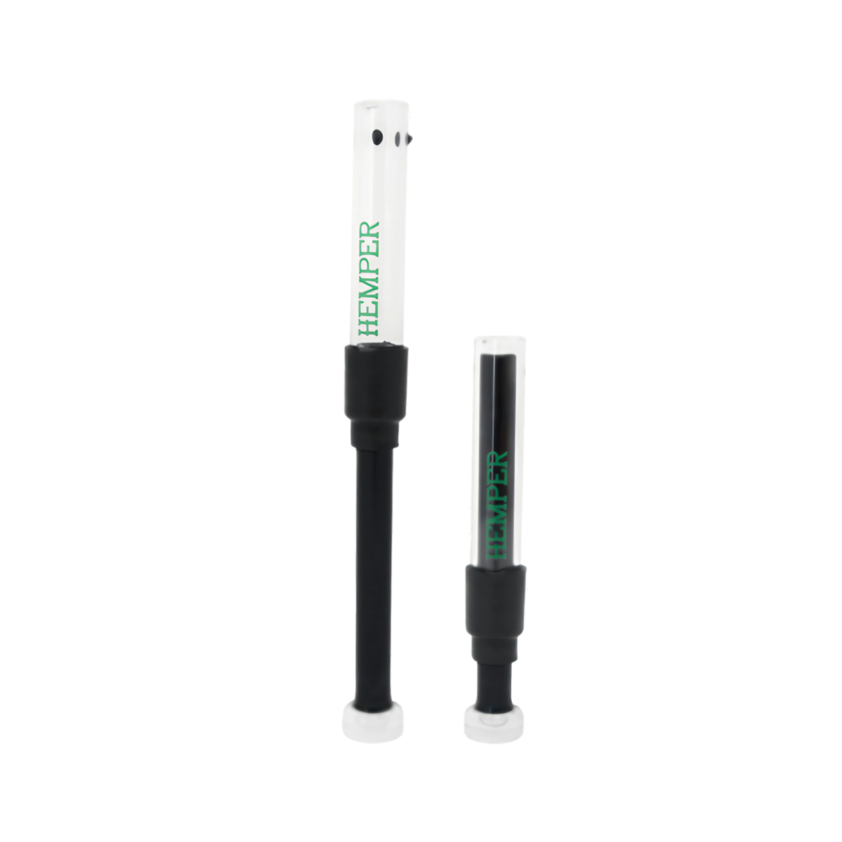 Hemper Glass Blunt - 4" Borosilicate Hand Pipe with Grommet Joint, Front View