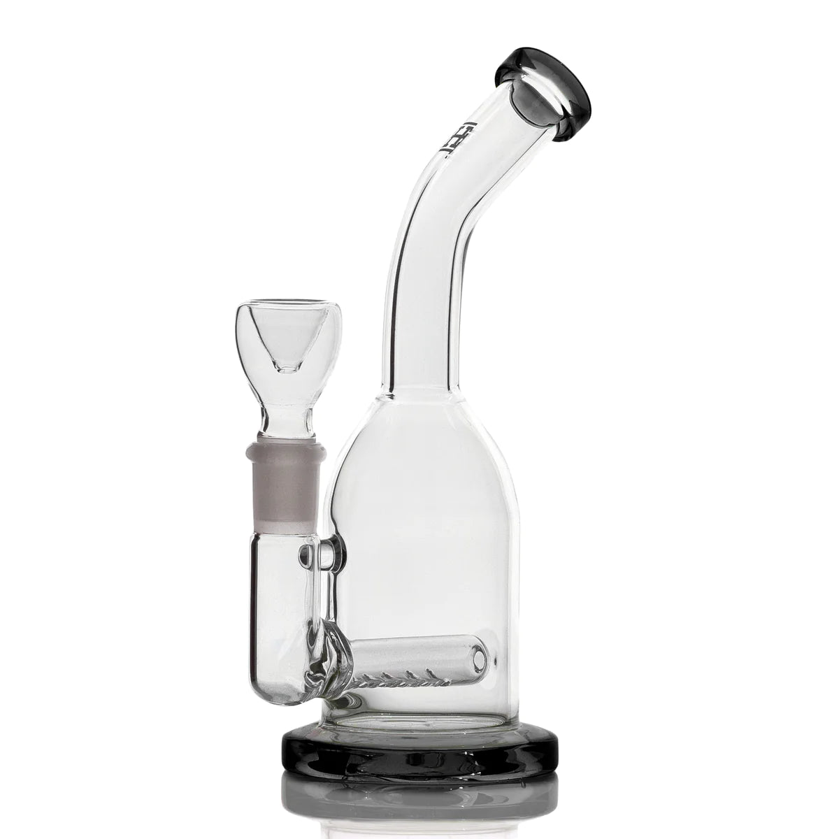 Hemper Inline Rig with Quartz Banger Front View on Seamless White Background