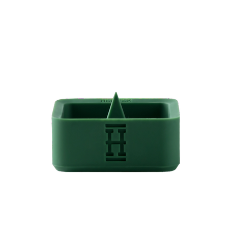 Hemper Silicone Caché Debowling Ashtray in Green, Front View, Durable Silicone Material