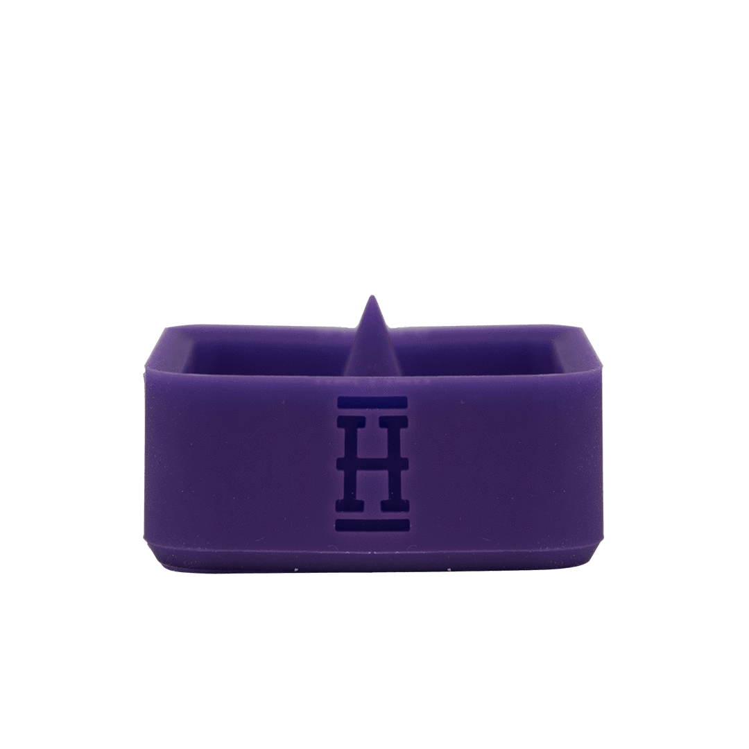 Hemper Silicone Caché Debowling Ashtray in Purple - Durable Silicone, Front View
