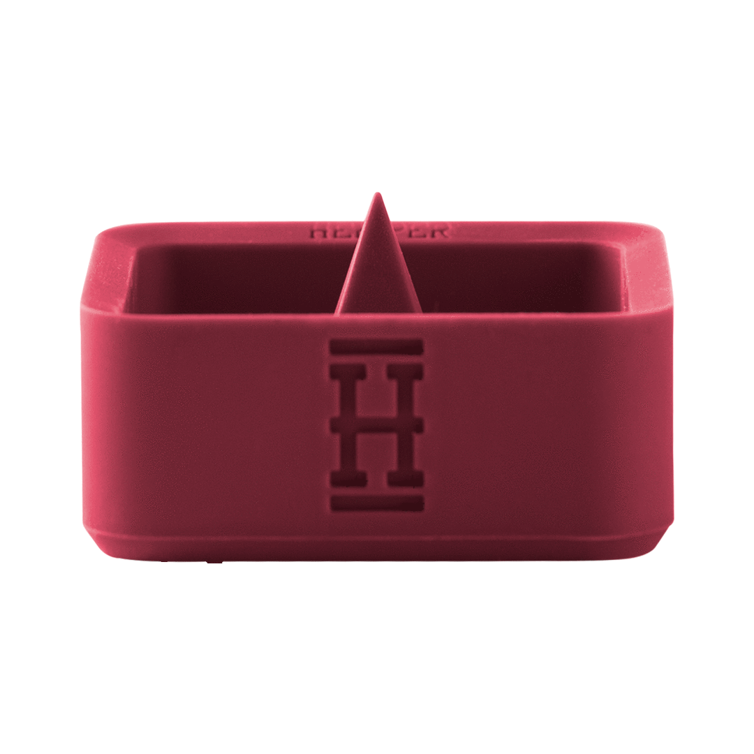 Hemper Silicone Caché - Red Debowling Ashtray, Front View, Easy to Clean