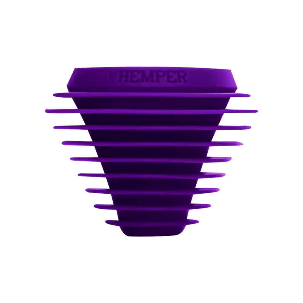 Hemper Tech Cleaning Plugs+Caps in purple, ideal for bong maintenance, front view