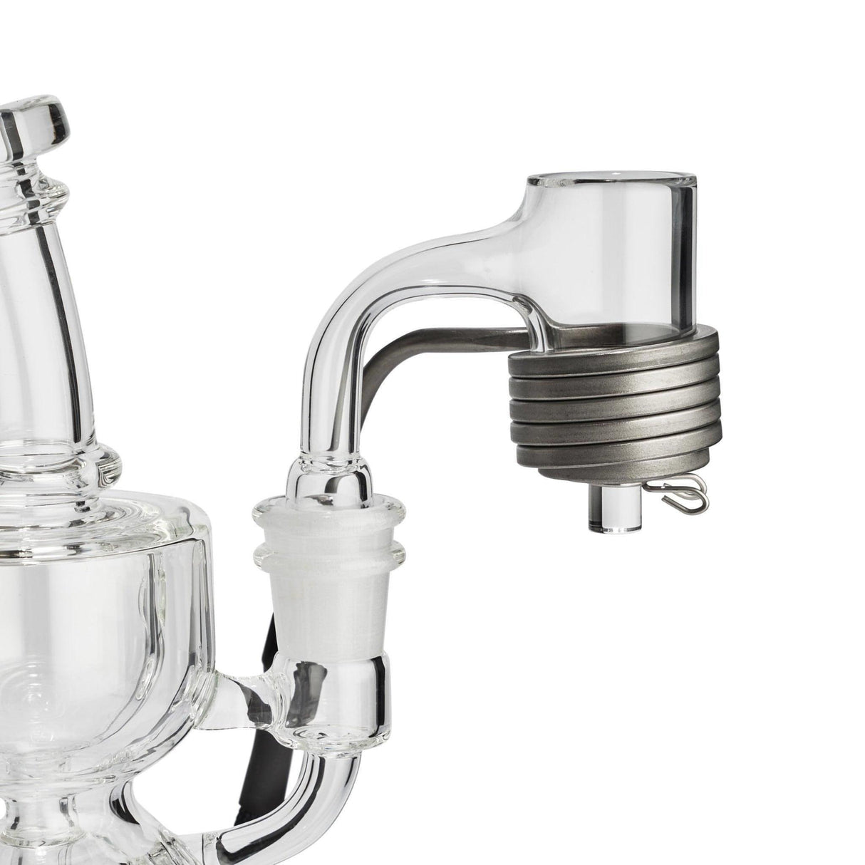 High Five Axial Coil for Dab Rigs, 25mm E-Nail Attachment, Close-up Side View