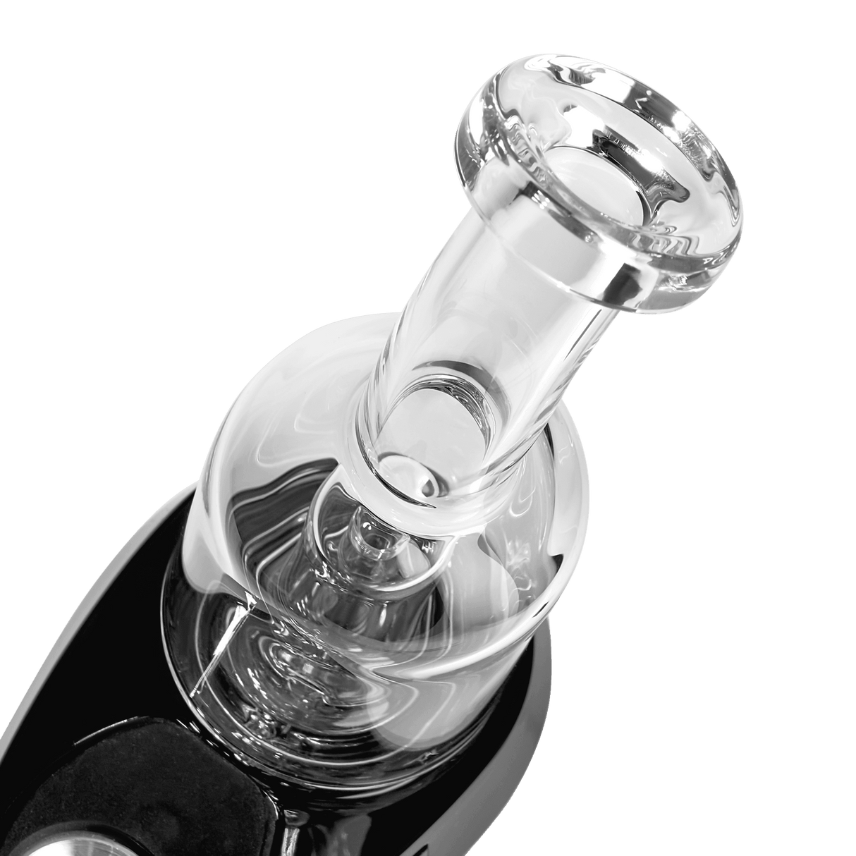 High Five Bent Neck Mouthpiece for E-Rigs, Borosilicate Glass, Top View