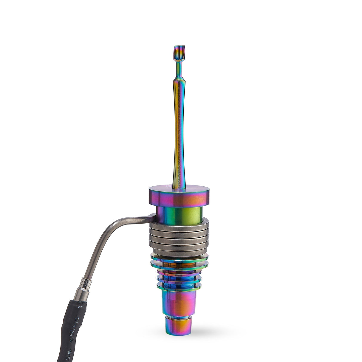 High Five Chromatic Multi Tip Carb Cap for Dab Rigs, Titanium, Side View