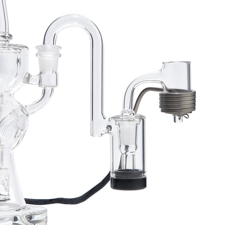 High Five ClaimSaver Glass Drop Down Attachment for E-Nail, Curved Design, Side View