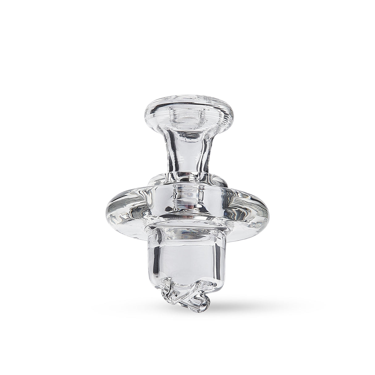 High Five Double Helix Carb Cap for Dab Rigs, Borosilicate Glass, Front View