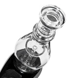 High Five Duo Herb Mouthpiece made of Borosilicate Glass, top view on a seamless white background