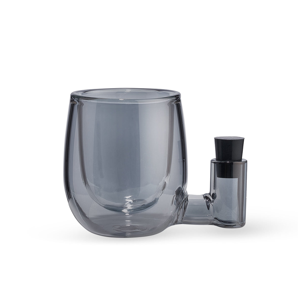 High Five Glass ISO Station Small - Clear Borosilicate Glass, Compact Design for Dab Rigs