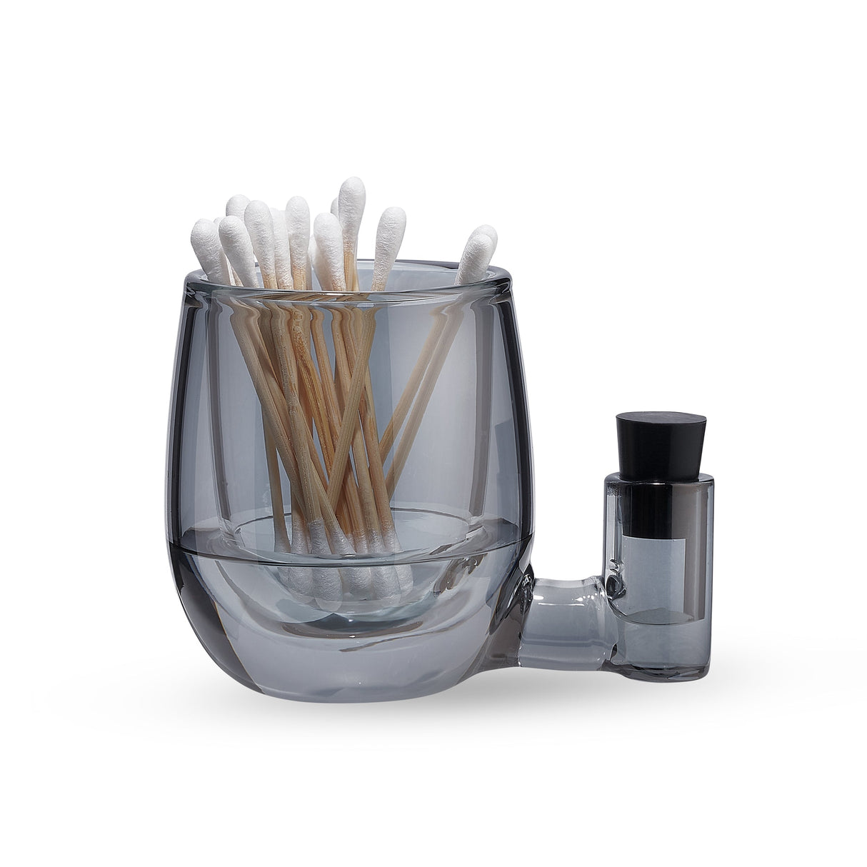 High Five Glass ISO Station in Smoke variant, compact design for easy dab tool access