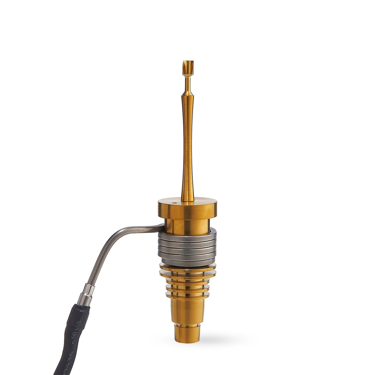 High Five Gold Multi Tip Carb Cap for Dab Rigs - Titanium, Front View on White Background