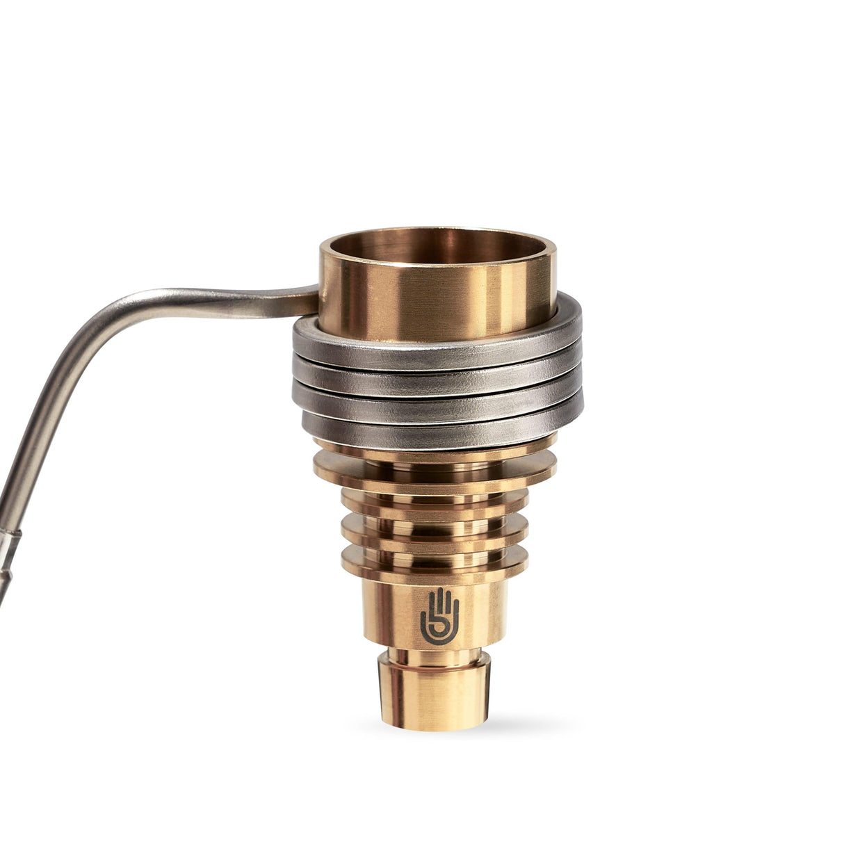 High Five LCD E-Nail with Hybrid Nail & Dab Rig Kit, Close-Up Side View