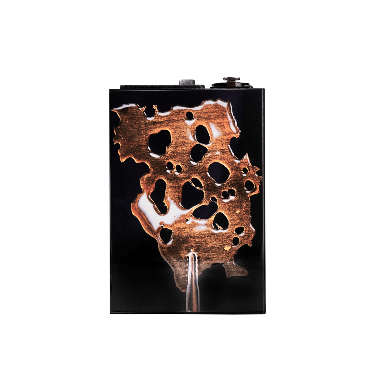 High Five LCD E-Nail with Quartz E-Banger in Black Shatter Design, Front View for Dab Concentrates