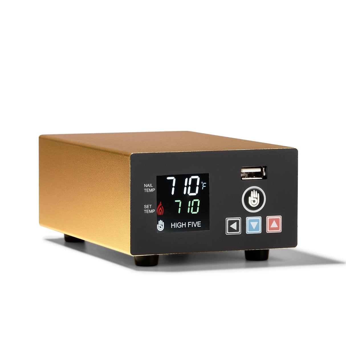 High Five Gold LCD E-Nail for Concentrates with Digital Display, Front View