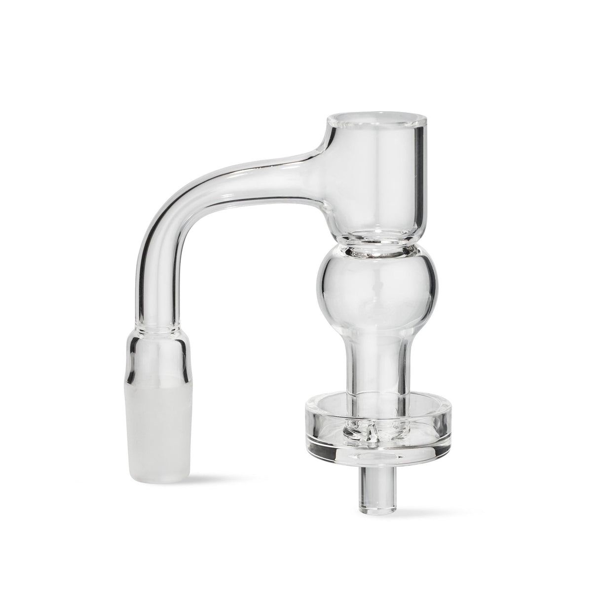 High Five LCD E-Nail with Quartz E-Banger for Concentrates, Clear Side View on White Background