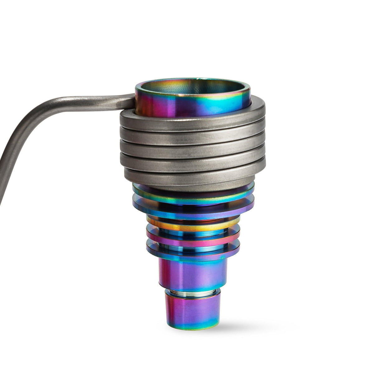 High Five LCD E-Nail with Titanium Nail for Concentrates - Close-Up Side View