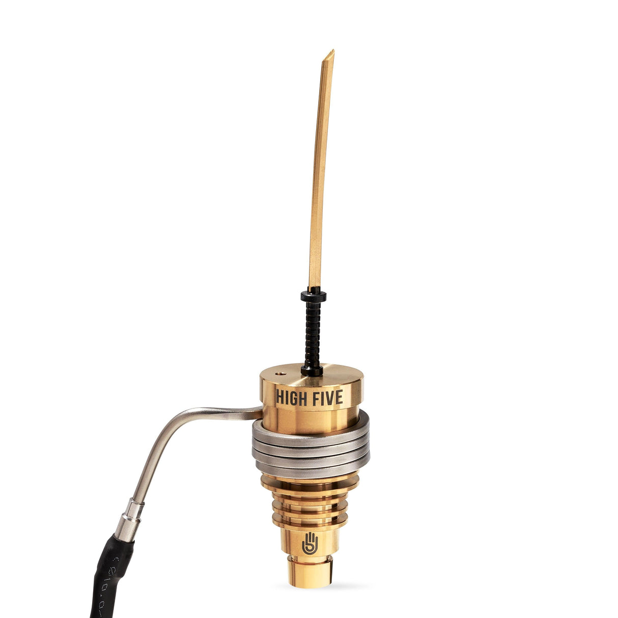 High Five LCD E-Nail with Coil, Hybrid Titanium Nail & Dabber for Concentrates - Side View