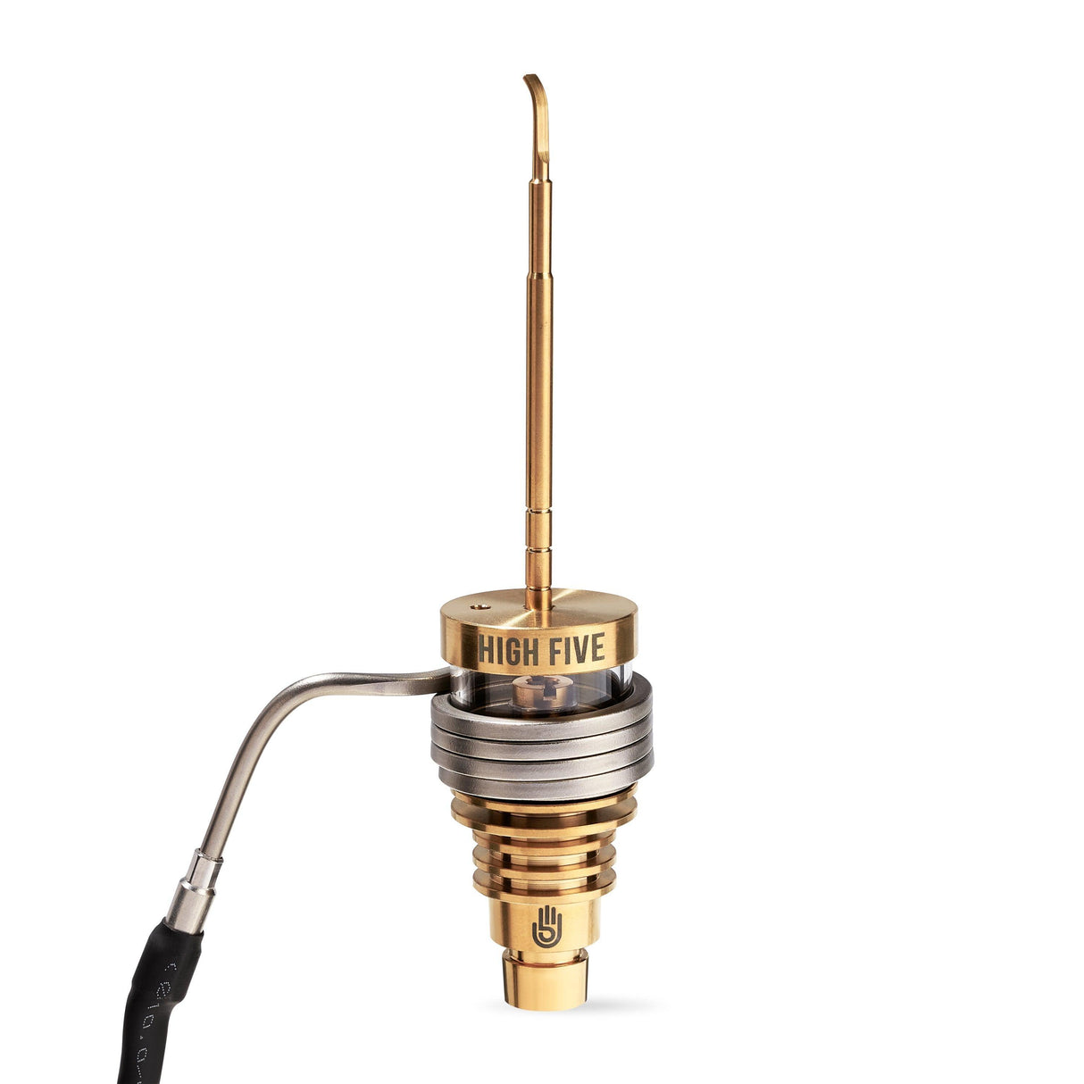 High Five MICRO E-nail with Hybrid Nail & Rig Kit, front view on white background, plug-in power