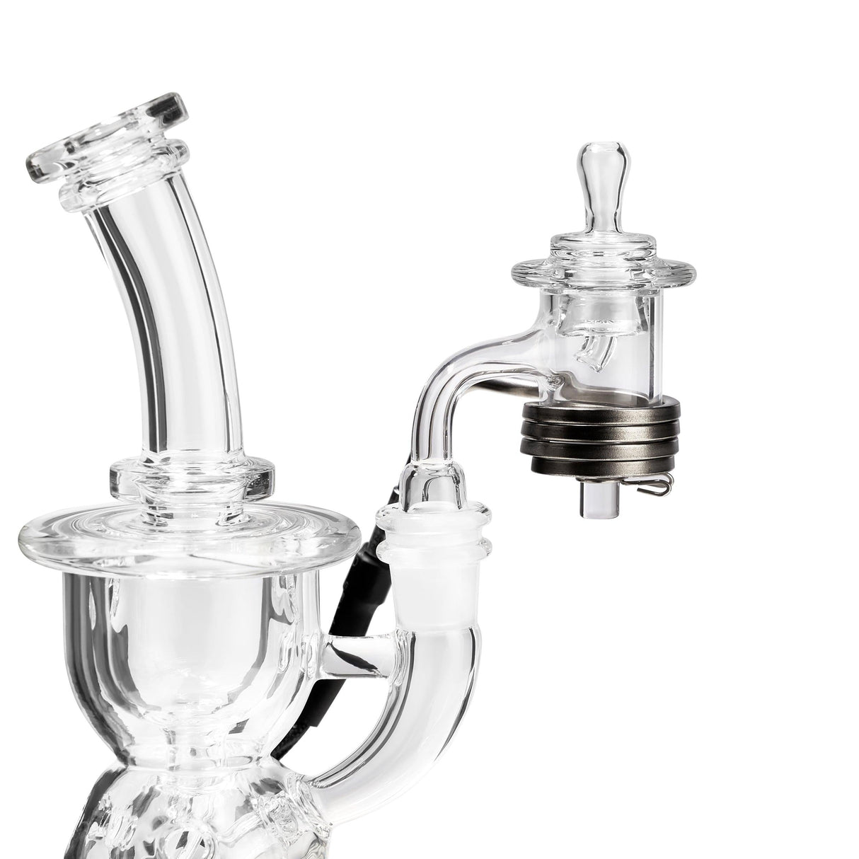 High Five MICRO E-Nail Kit with Quartz Banger and Compact Glass Rig for Concentrates - Close-up