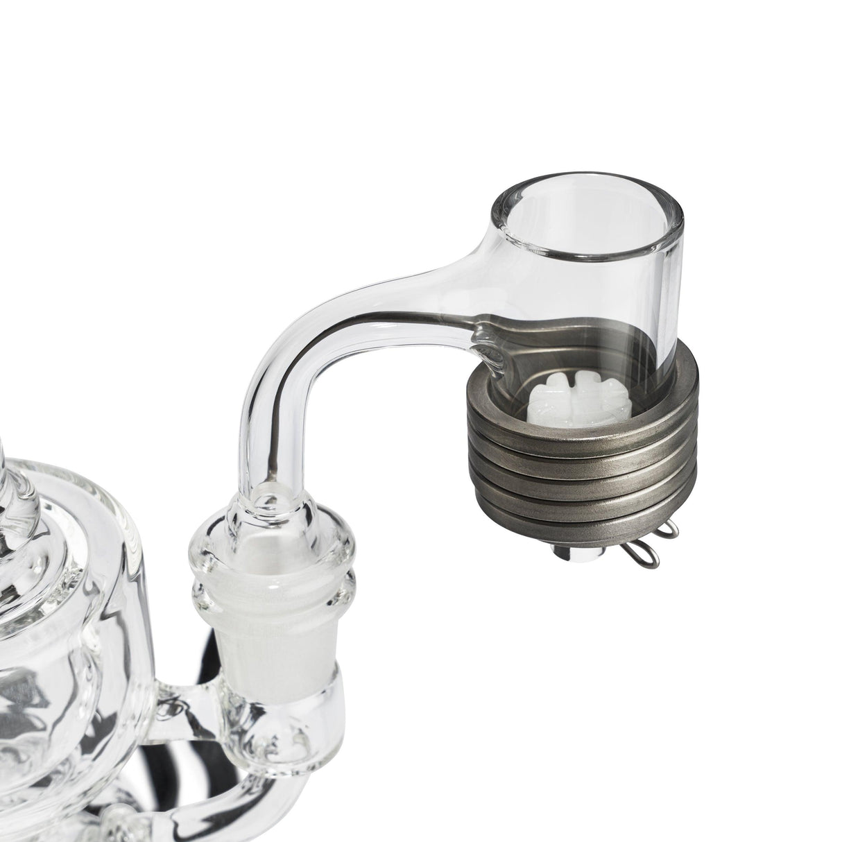High Five 30mm Quartz E-Banger with Opaque Gear Insert for Concentrates - Close-up