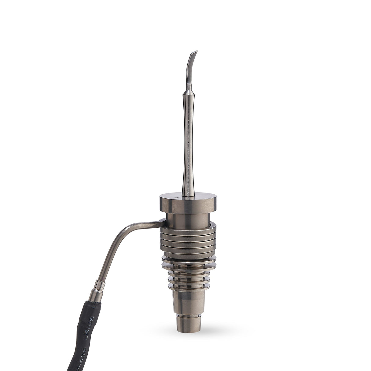 High Five Silver Multi Tip Carb Cap for E-Nail, Durable Titanium, Angled Tip, Front View