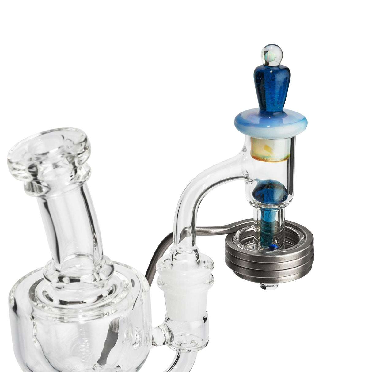 High Five Terp E-Slurper Cap Set on Dab Rig - Precision E-Nail Accessory