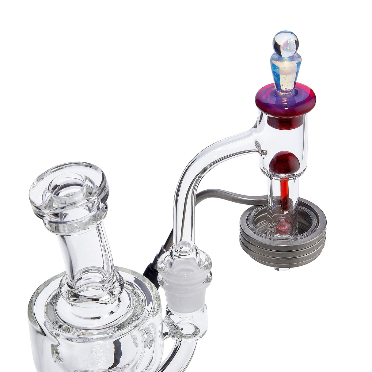 High Five Terp E-Slurper Cap Set for Dab Rigs, clear view on seamless white background
